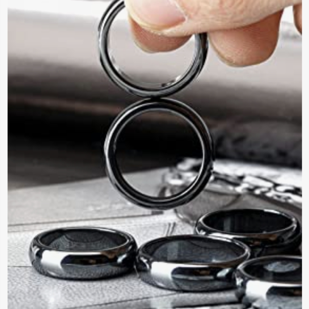 Set of 2 unisex hematite rings- magnetic 🧲 & negative energy absorbing - Picture 2 of 7